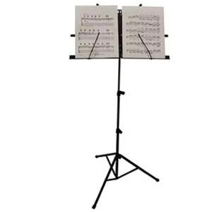 Music Stand W/Case Chromacast Portable Adjustable Black Metal Sheet
